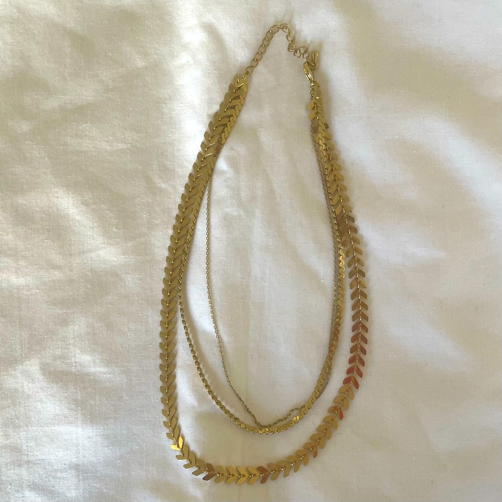 Triple Chain Gold Necklace
